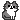 tiny animated pixel art of a gray cat with a white belly
